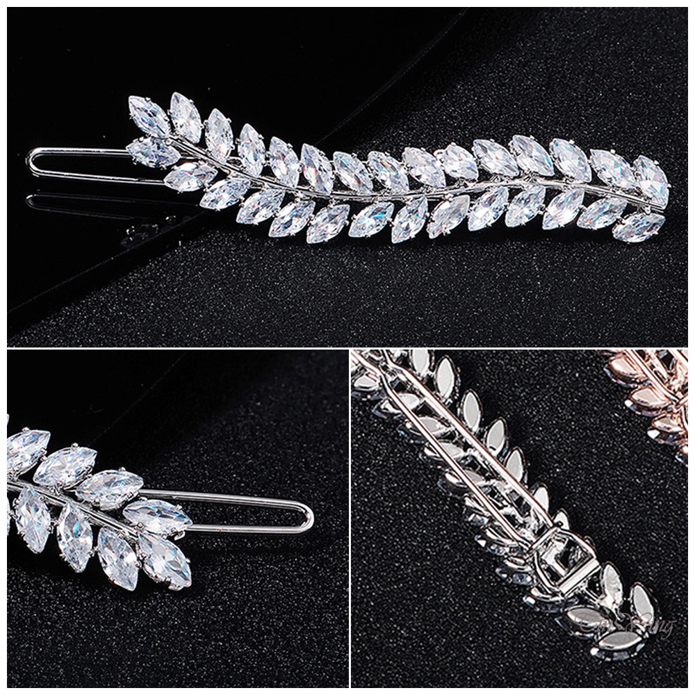 GETNOIVAS Kẹp tóc đính đá phối tua rua thời trang cổ điển dành cho nữ