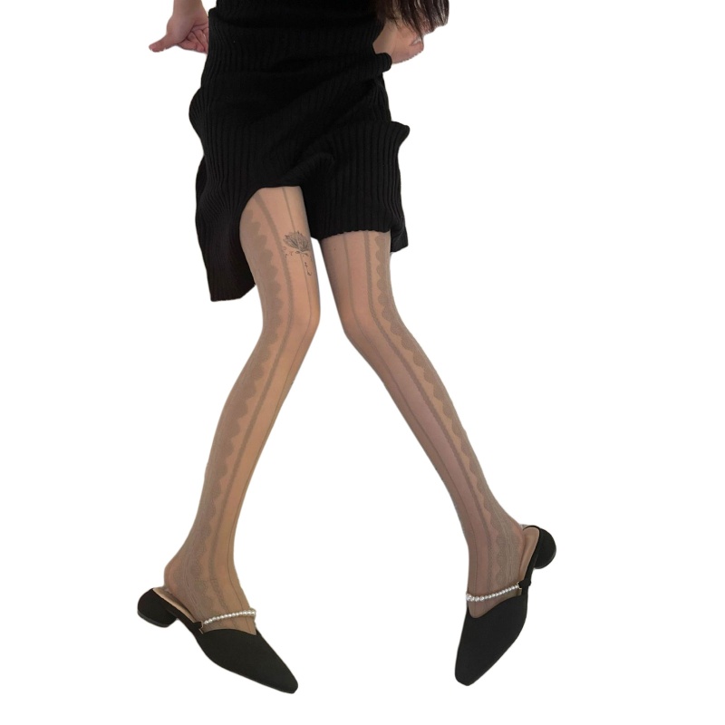 Quần Tất Ôm Sát Họa Tiết Ren Thanh Lịch Thời Trang Cho Nữ