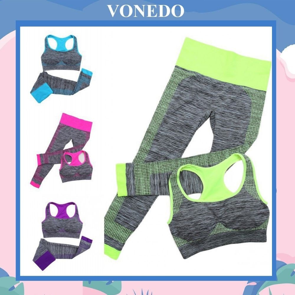 Set Quần Áo Nữ Vonedo Tập Gym, Yoga, Thể Thao YT11 Siêu Hot