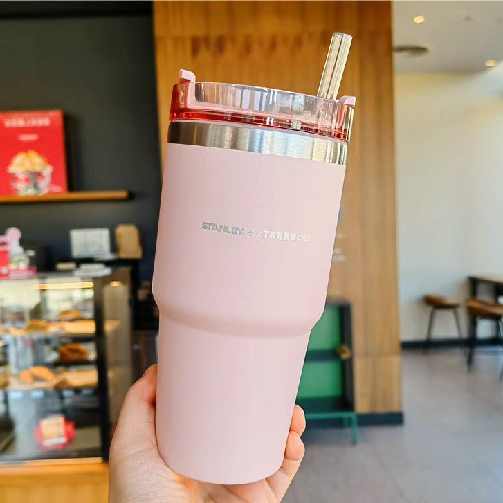 Ly Starbuck Stanley giữ nhiệt - Cốc giữ nhiệt inox 304 cao cấp 600ml,tặng kèm sticker