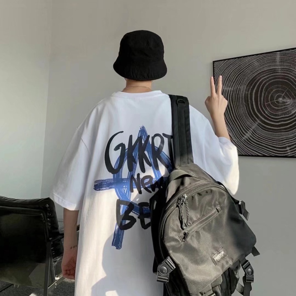Áo Thun Tay Ngắn Dáng Rộng In Chữ Phong Cách Hip Hop Thời Trang Mùa Hè Cho Nam Và Nữ size M-8XL
