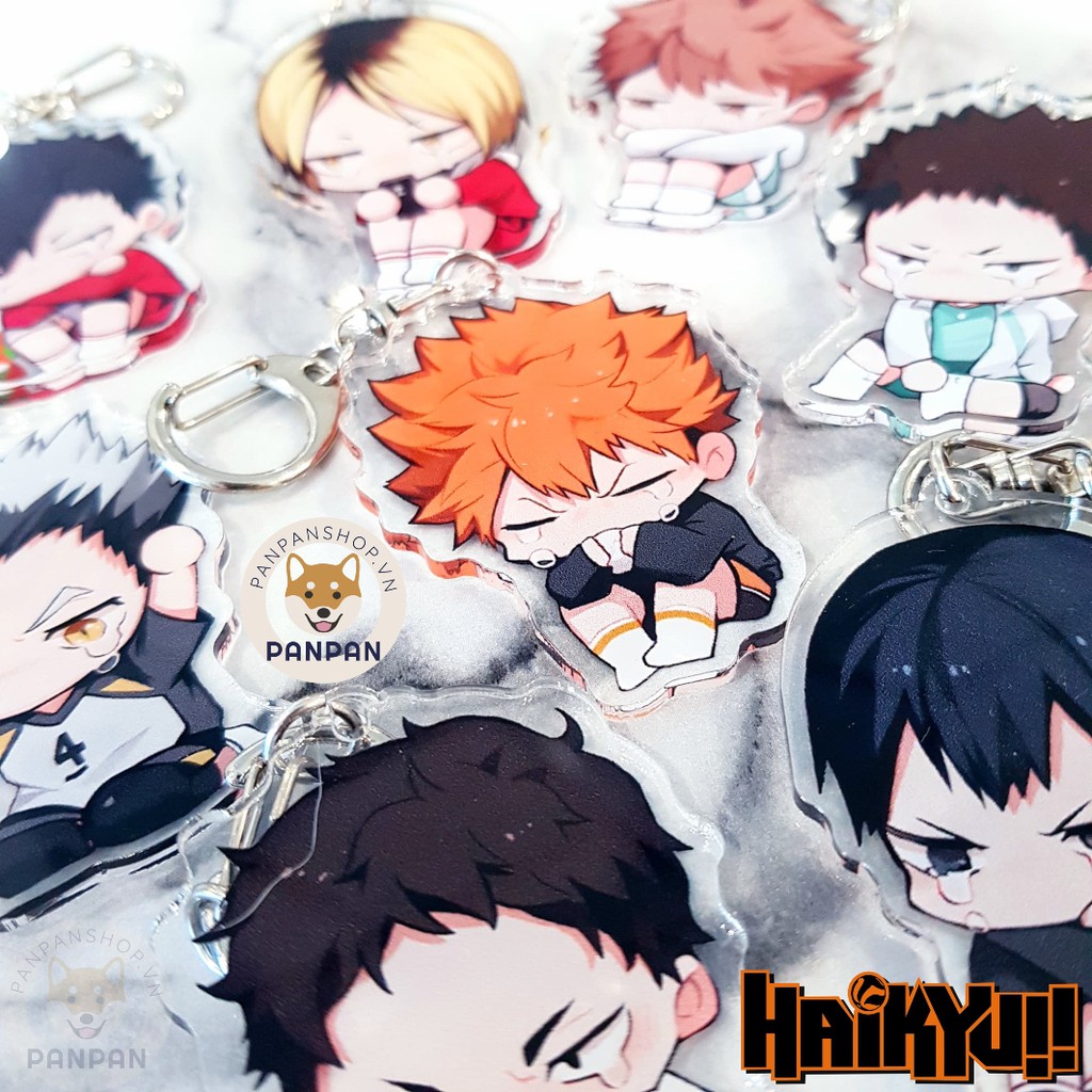 Móc Khoá Anime Mica Acrylic Haikyuu Ngồi 8 nhân vật (6m) - Haikyu