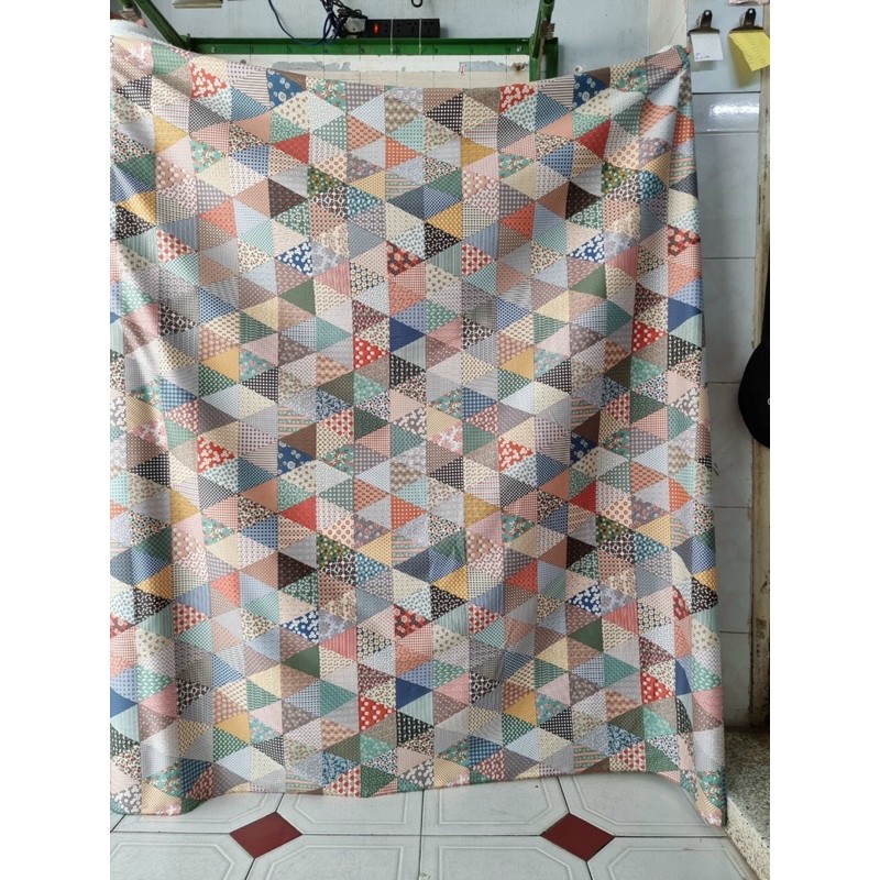 [ Ảnh thật, có video]vải cotton lụa Hàn quốc khổ m6 chuyên dùng may drap-họa tiết quilt