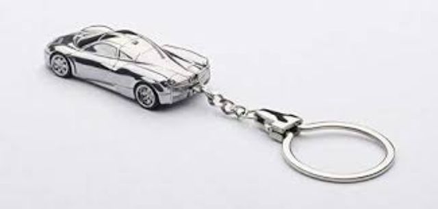 Móc khóa Mô Hình Pagani Zonda Car Keychain 1:87 Autoart ( Crôm )