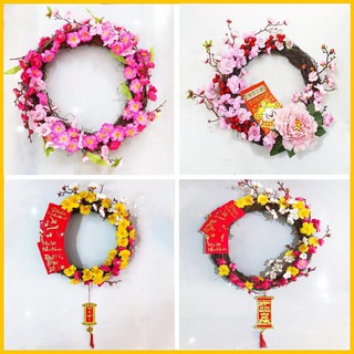 Vòng hoa xuân treo cửa trang trí tết - Vòng hoa tết handmade siêu đẹp