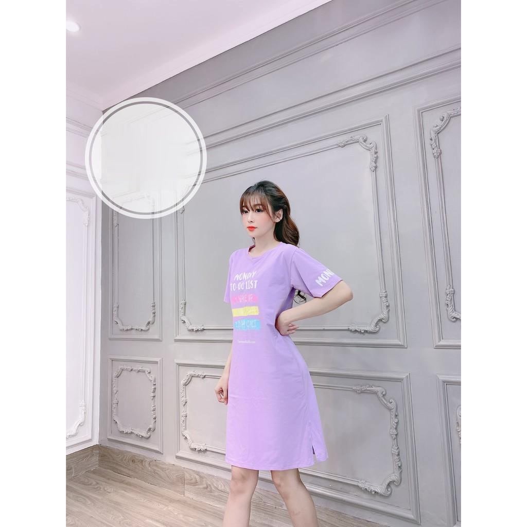 Váy Suông Tay Ngắn Form Rộng Chất Mềm Mát Dáng Dài In Hình Họa Tiết Đẹp Hot Trend  TTDS0388