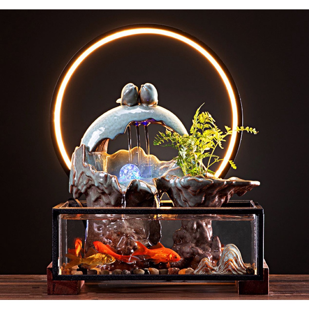 bể cá thủy sinh để bàn làm việc. bể cá phong thủy cho gia đình. bể cá cảnh.