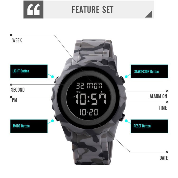 Đồng Hồ Thể Thao SKMEI 1631 - Phong cách thể thao Nam tính - Chống thấm nước | BigBuy360 - bigbuy360.vn