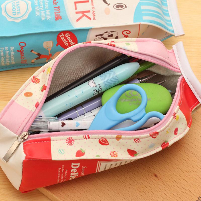 Bóp đựng bút hình bình sữa mini
