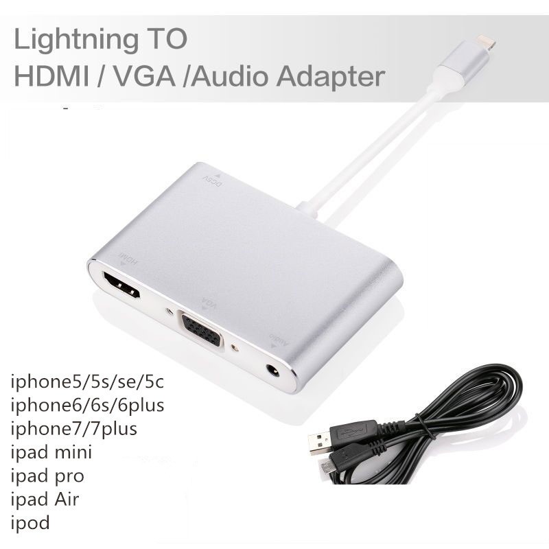 Apple Dây Cáp Chuyển Đổi Cổng Lightning Sang Hdmi / Vga Cho Tv