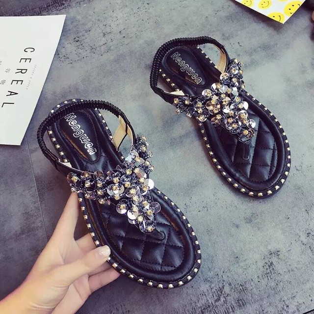 Giày sandal đính đá