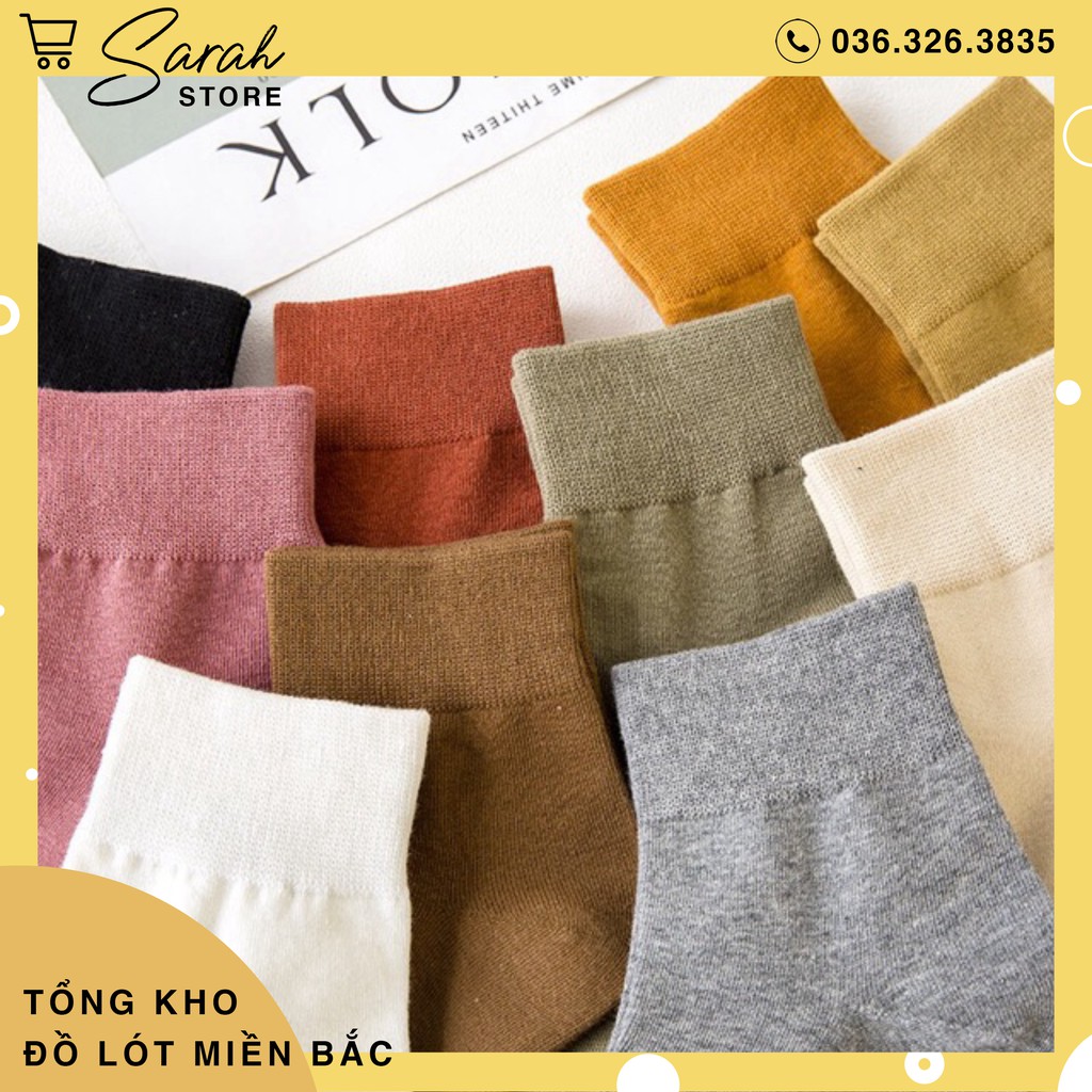 Sét 10 Đôi Tất Nữ Muối Tiêu Phong Cách VinTaGe