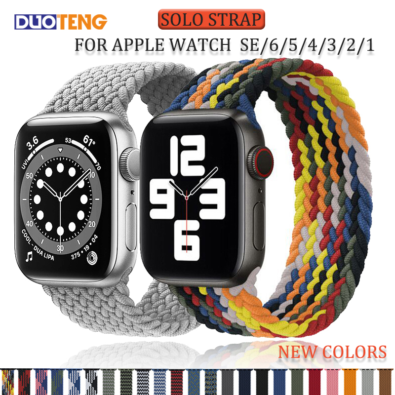 Dây nylon cho đồng hồ thông minh Apple Watch Se 6 5 4 3 2 1 38mm 40mm 42mm 44mm