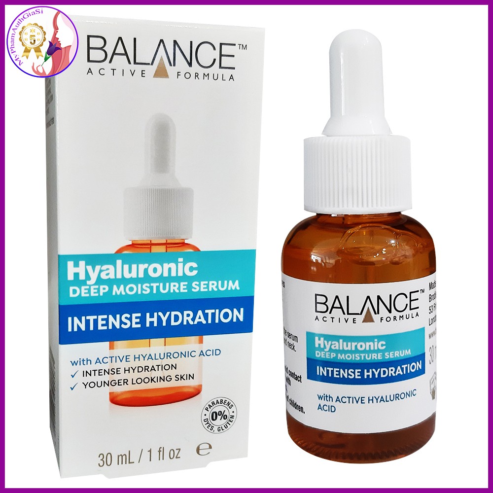 Serum Balance Hyaluronic Deep Moisture dưỡng ẩm làm mờ các vết nhăn 30ml Anh