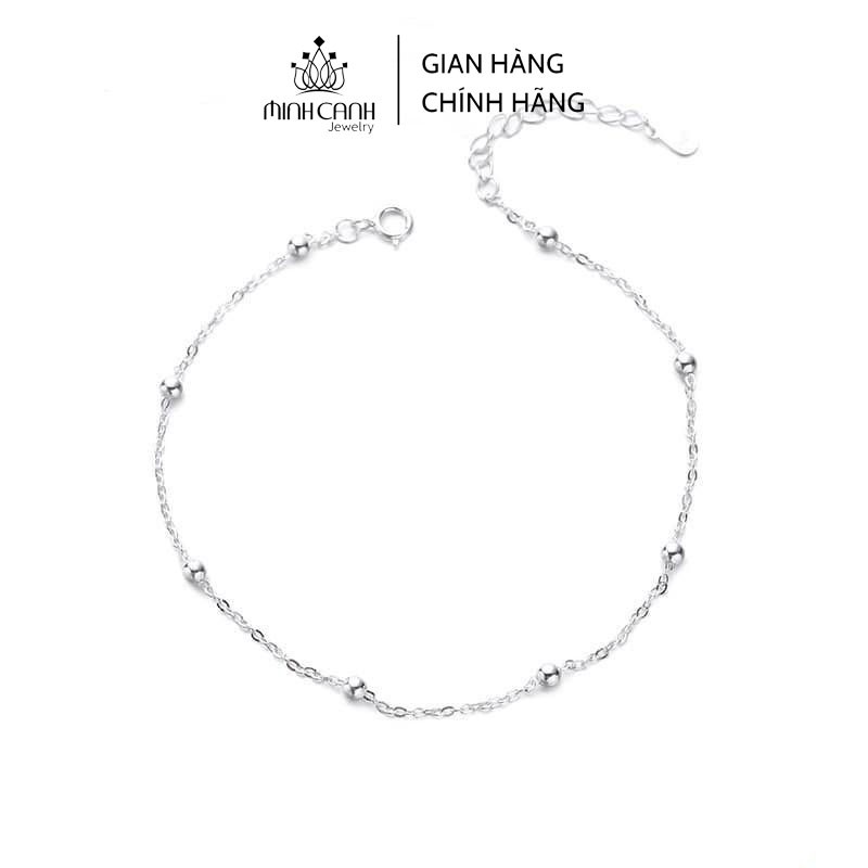 Lắc Chân Bạc 925 Họa Tiết Chuỗi Bi - Minh Canh Jewelry