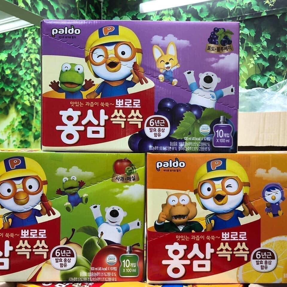 Nước Sâm Hàn Quốc Pororo Cho Bé Thơm Ngon Tăng Cường Hệ Miễn Dịch Bổ Sung Vitamin