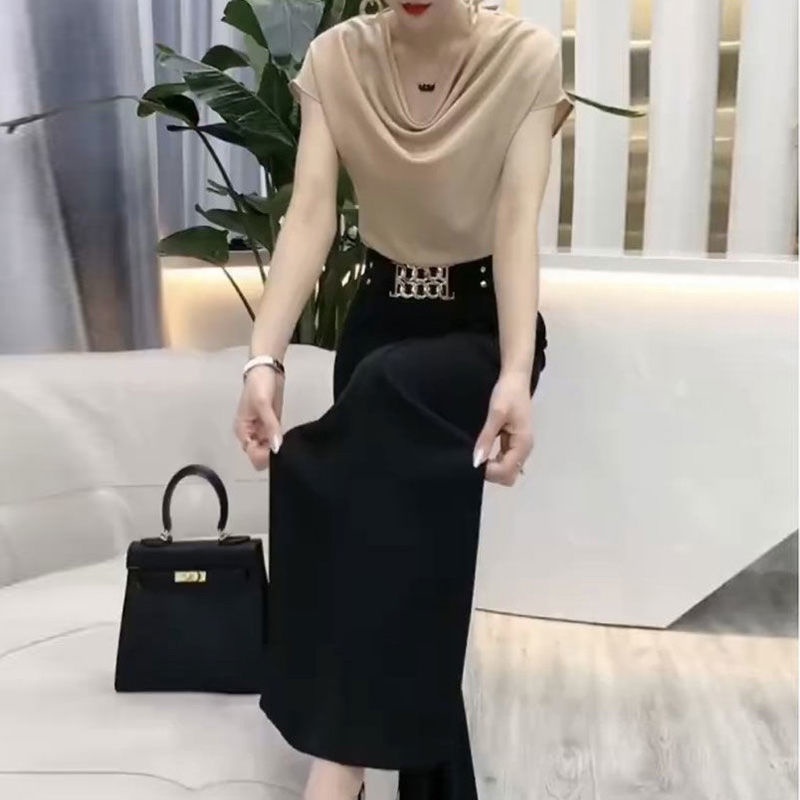 Set quần áo 2 mảnh gồm áo kiểu + quần dài ống rộng mặc thường ngày thời trang trẻ trung cho nữ