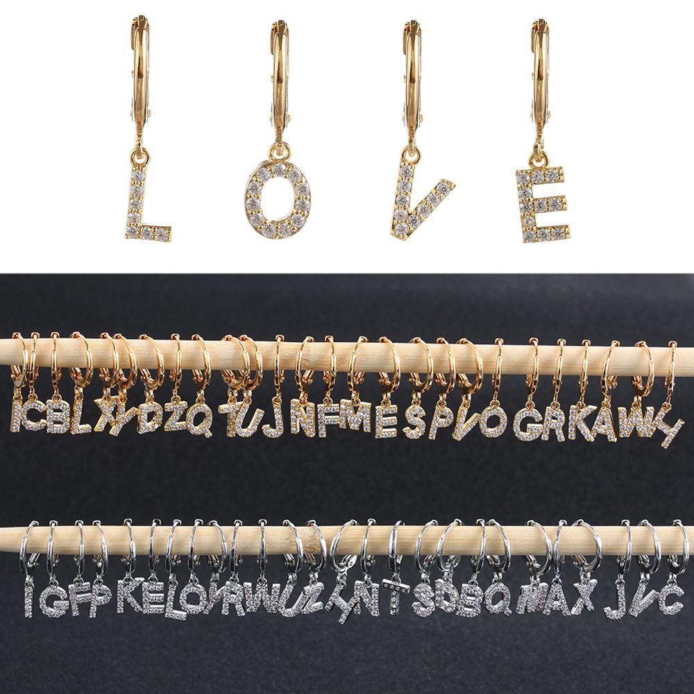 1 Bông Tai Mặt Đá Cubic Thời Trang Ngày Lễ Tình Nhân Cho Nữ|Bông Tai Thả Lủng Lẳng Màu Sắc Thả Lủng Lẳng