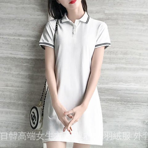 Đầm Thể Thao Cotton Ngắn Tay Cổ Polo Size Lớn Thời Trang