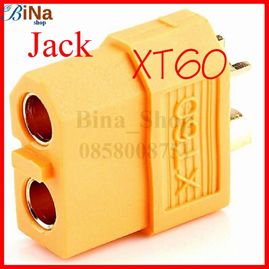 Jack XT60 60A (loại thường), Jack nối nguồn XT60 đực/cái tự chọn