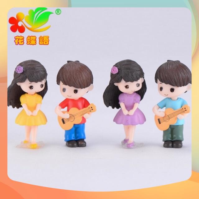 [ Giá 1 Cặp ] Đôi Đàn Guitar - Phụ Kiện Trang Trí Tiểu Cảnh Sen Đá Terarim