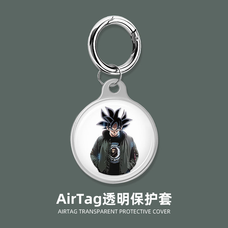 AirTag vỏ bảo vệ keychain trong suốt airtags vỏ định vị theo dõi chống mất móc phim hoạt hình cô gái dễ thương