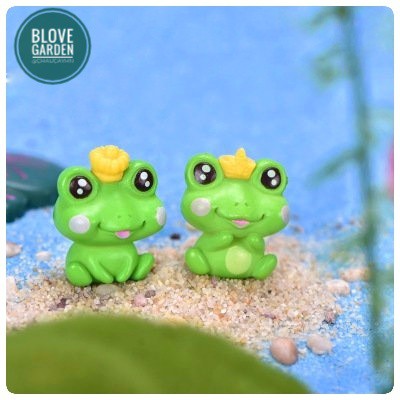 Tiểu cảnh 3 Chú Ếch làm mô hình Vương Quốc Ếch xinh xắn, trang trí chậu cây để ban, sen đá xưong rồng, làm quà tặng