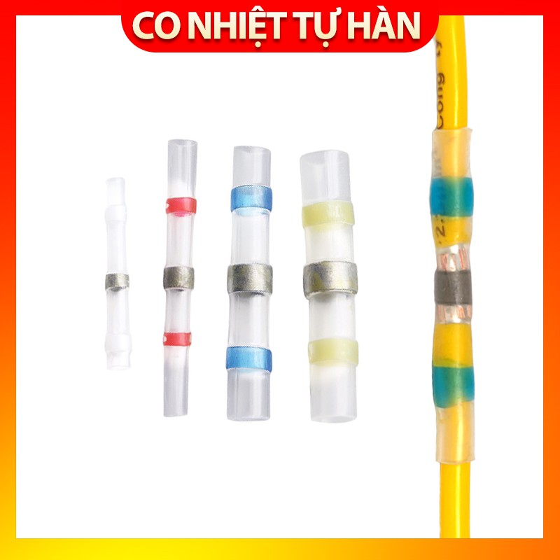 [Mã LIFEXANH03 giảm 10% đơn 500K] Combo 10 chiếc cút nối dây điện tự hàn co nhiệt cho dây điện các cỡ