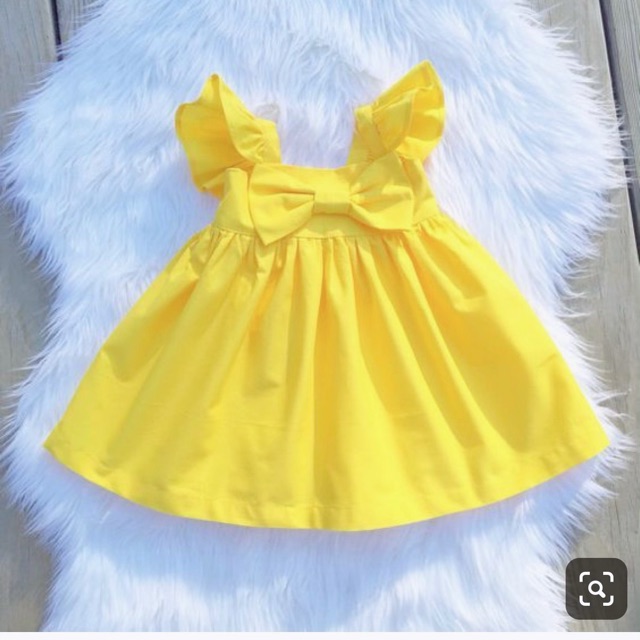 Váy Zara vàng nơ xuất dư (chỉ còn size 9/12)