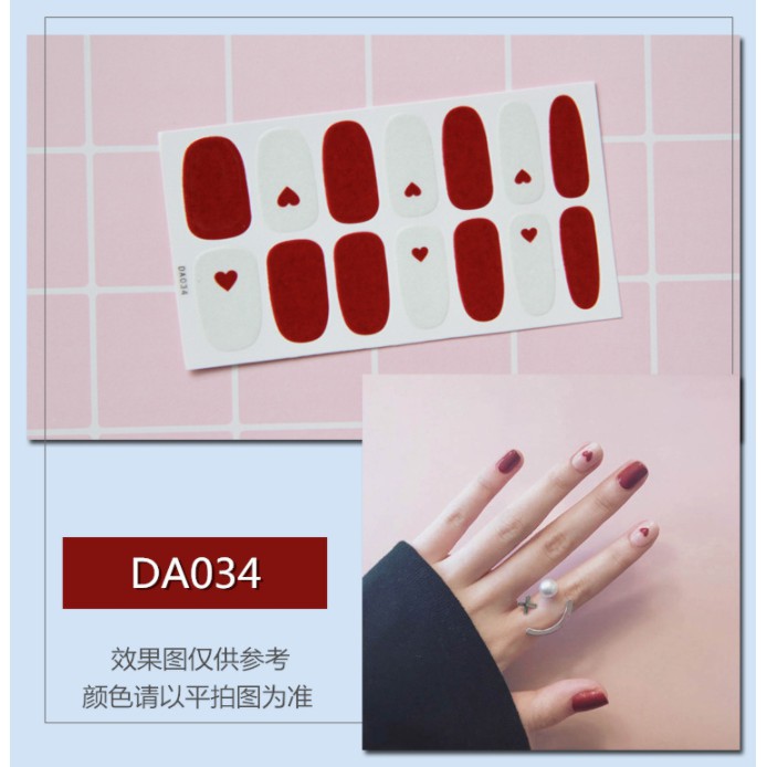 Dán móng tay ❌ 3D Korean Style Fashion nail sticker loại tốt [DA021-040]