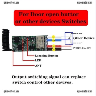 433Mhz RF Điều khiển rơle từ xa Xe tay ga Bộ thu 1CH không dây QUVN