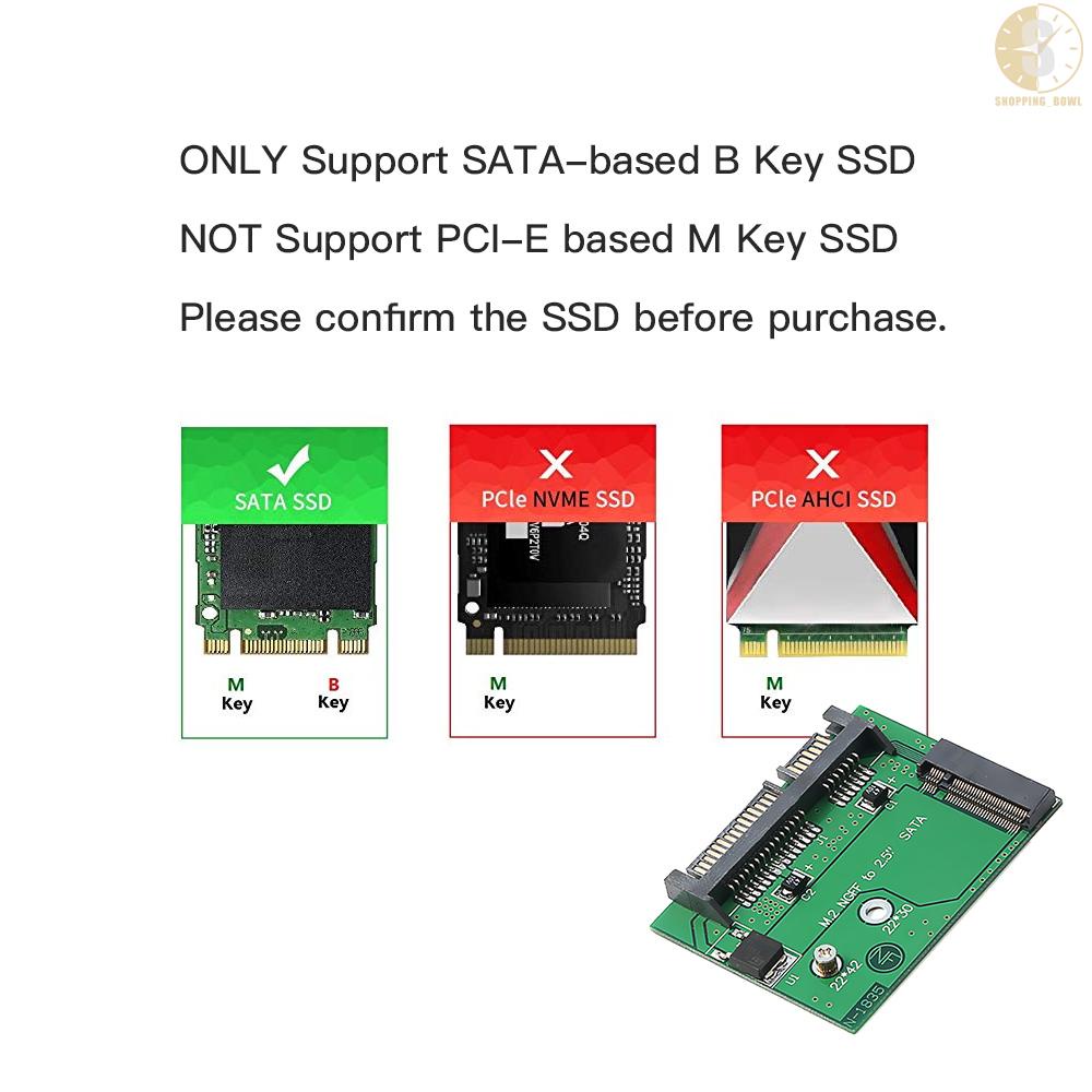 Card Chuyển Đổi M.2 Ngff Ssd 2.5in Sata3 Ngff Sang 2.5 Sata Hỗ Trợ Thẻ Nhớ 2242 Ssd | BigBuy360 - bigbuy360.vn