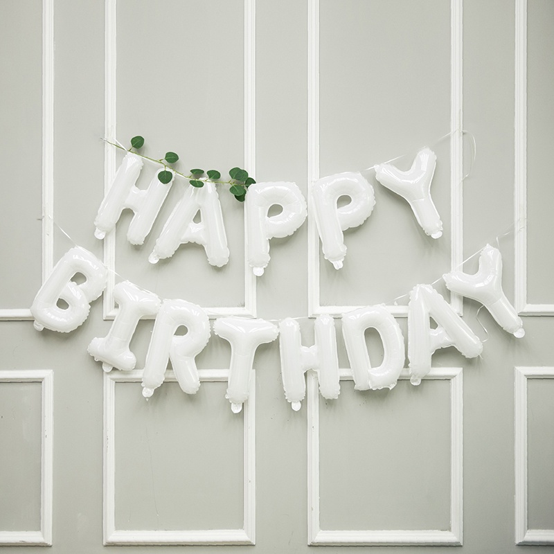 Bong Bóng Lõi Nhôm Hình Chữ Happy Birthday 16 Inch Có Thể Tái Sử Dụng Trang Trí Tiệc Sinh Nhật Cho Bé Và Người Lớn