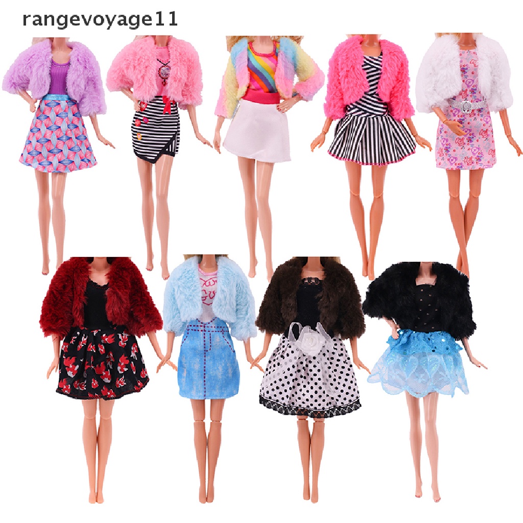 Set 2 Áo Khoác Lông Thời Trang Cho Búp Bê Tỉ Lệ 1 / 6
