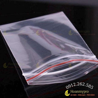 Túi Zip Chỉ Đỏ 1kg Túi Zipper Bấm Miệng Loại Dày Hàng Có Sẵn Nhiều Kích Thước BaoBiHoanmypro