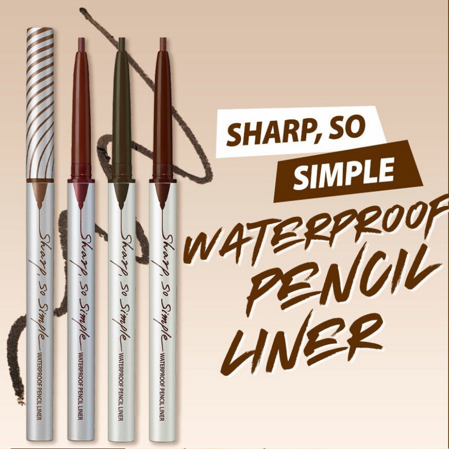 Chì kẻ mắt chống trôi Clio Sharp So Simple Waterproof Pencil Liner 0.14gr