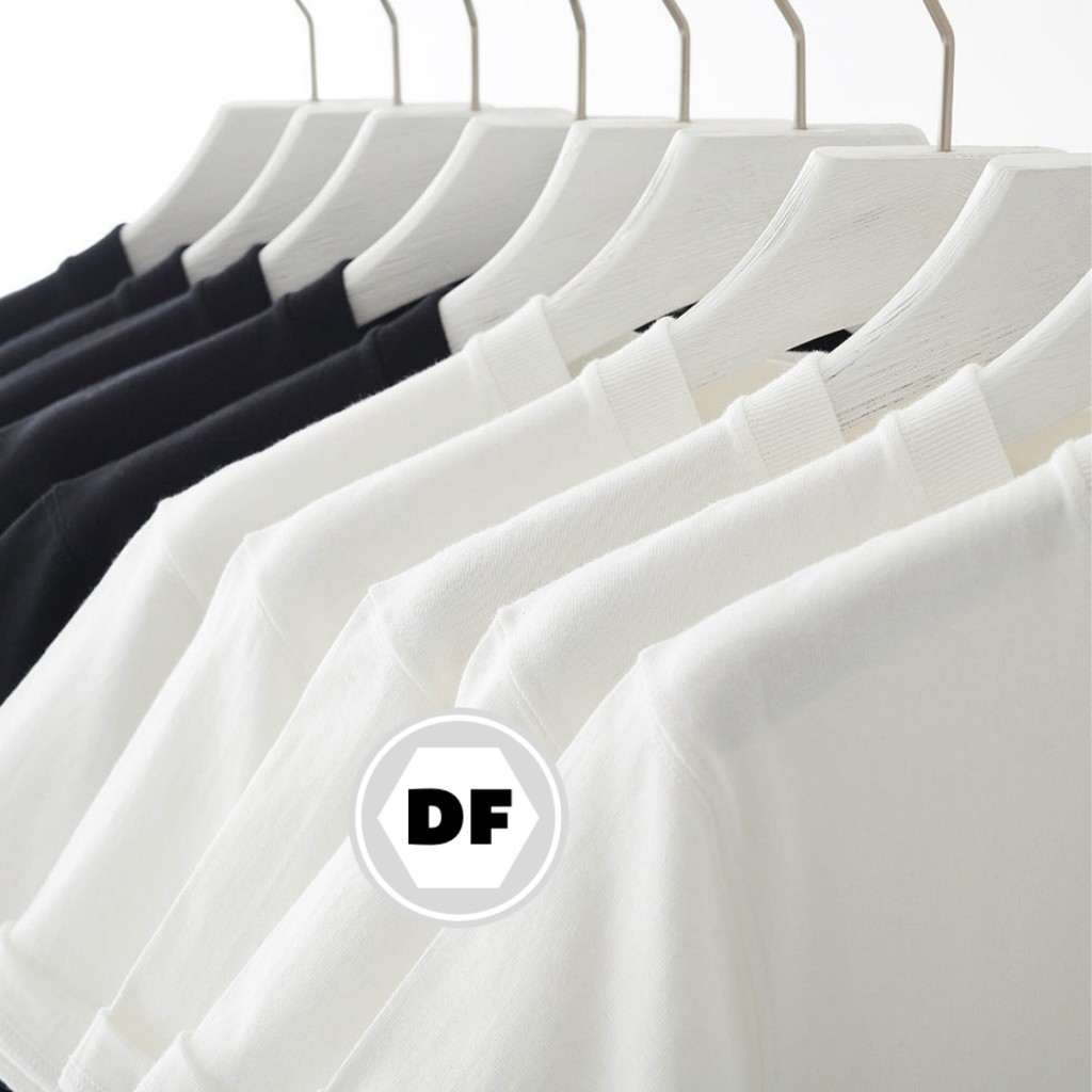 Áo Thun Trơn Cổ Tròn Cho Nam Nữ Hàng Đẹp Vải Cotton Thoáng Mát Trẻ Trung Năng Động 2 Màu Trắng Đen | DF.Unisex | BigBuy360 - bigbuy360.vn