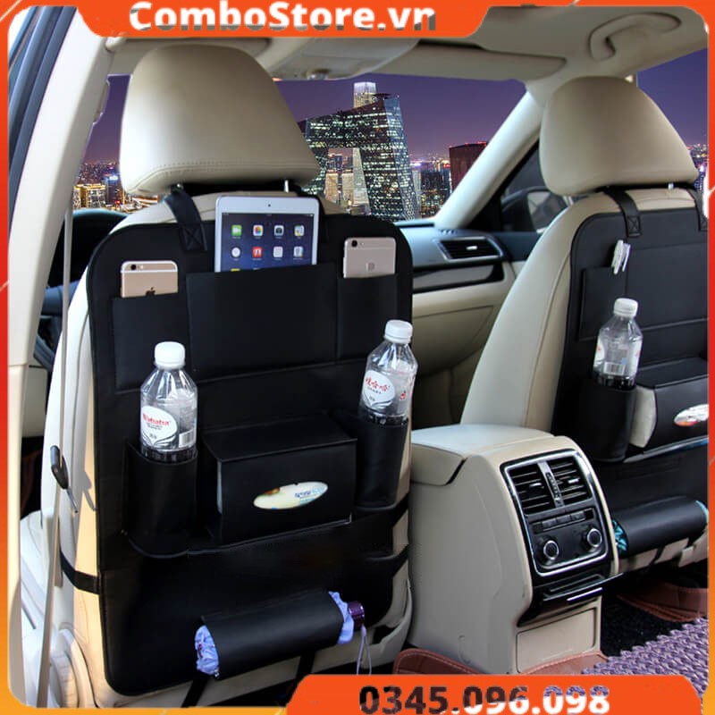 Túi treo đồ sau ghế ô tô da simili - Túi để đồ treo sau lưng ghế xe hơi da simili