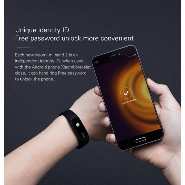 Smart bracelet IP67 heart rate monitor with LED display Xiaomi mi band 2