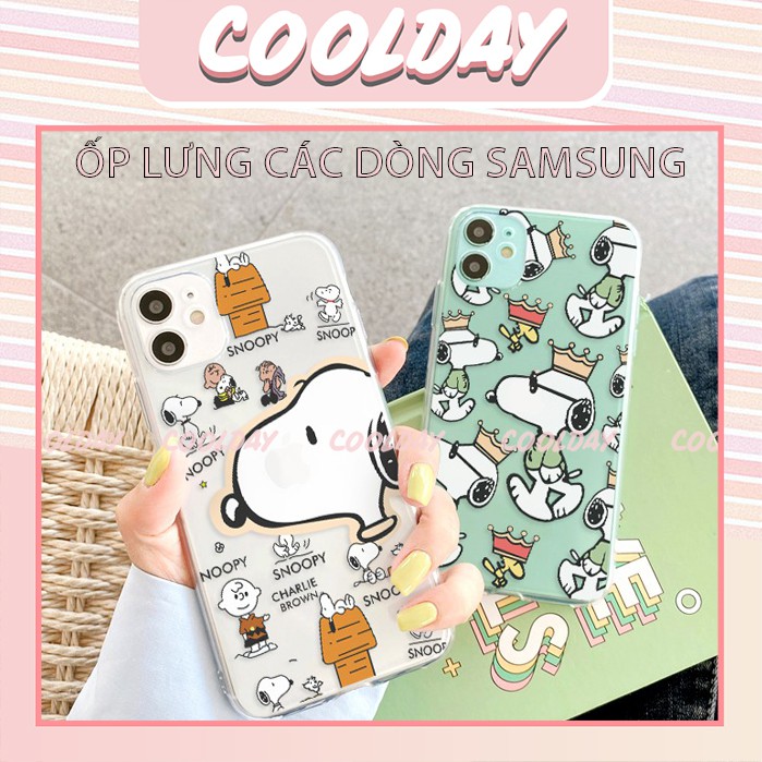 Ốp lưng SNOOPY Samsung Galaxy A22 A12 A02S S21 Note 20 Plus Ultra M51 A11 M11 Note 10 S10 Lite A51 A01 M30S DT Dẻo Trong