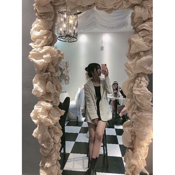 (ORDER -sẵn be XL) Áo Khoác Blazer nữ trơn form rộng mùa xuân thu phong cách hàn quốc retro 2022(kèm ảnh thật) | BigBuy360 - bigbuy360.vn