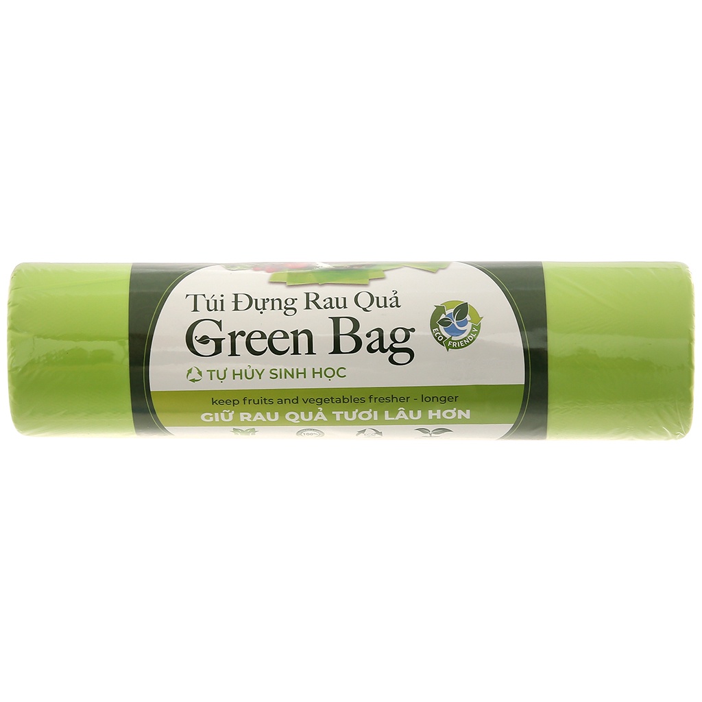 Túi Đựng Thực Phẩm  Tự Hủy Sinh Học Green Bag 20cmx30cm x250 túi Bảo Quản Rau Củ Quả Trong Tủ Lạnh