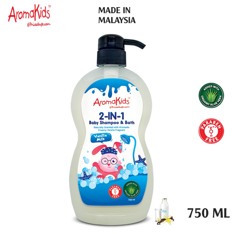 SỮA TẮM GỘI 2IN 1 AROMAKIDS 750ML - MALAYSIA