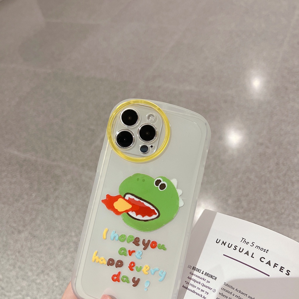 ốp iphone Khủng long thở lửa TPu Silicone Case Điện thoại iPhone 11 Pro Max X Xr Xs 7 8 14 Plus Se 2020 12 pro max 13 mini