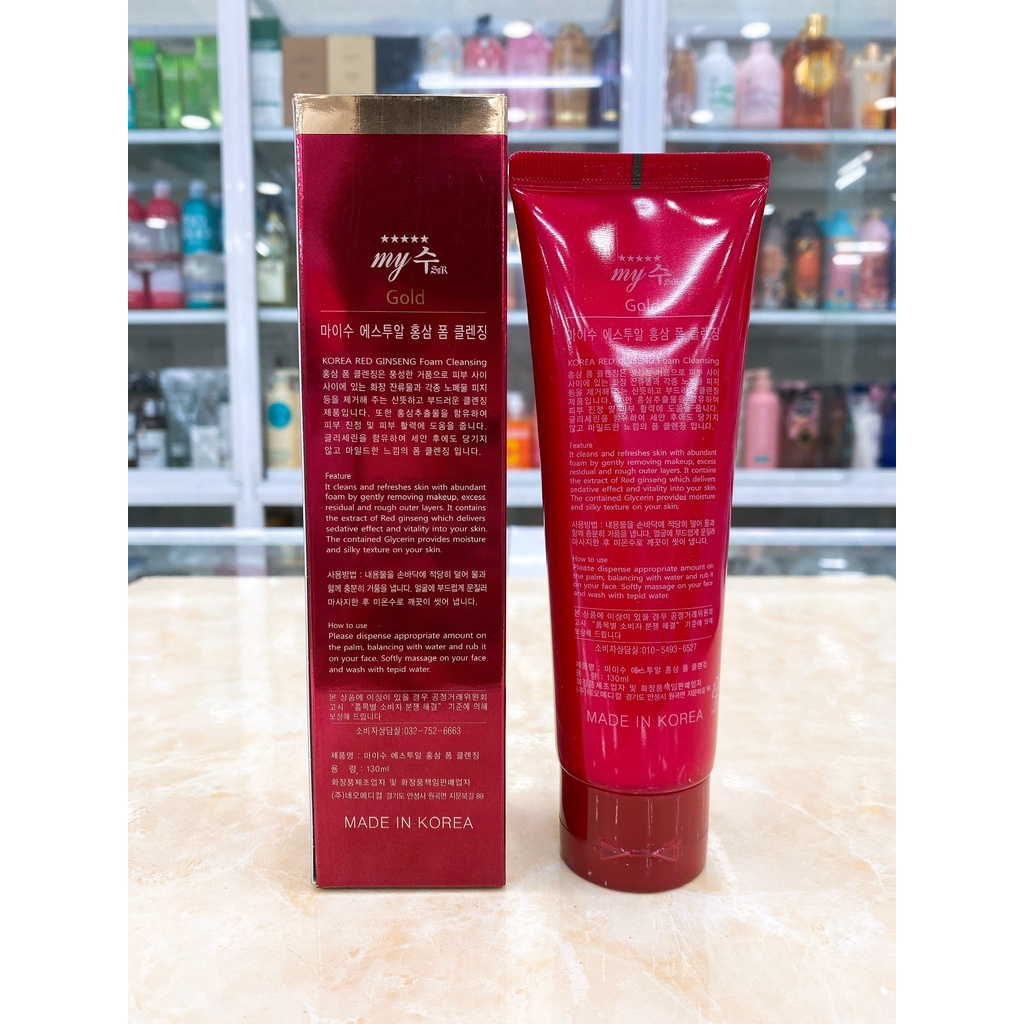 Sữa Rửa Mặt Hồng Sâm Đỏ My Gold Hàn Quốc 130ml
