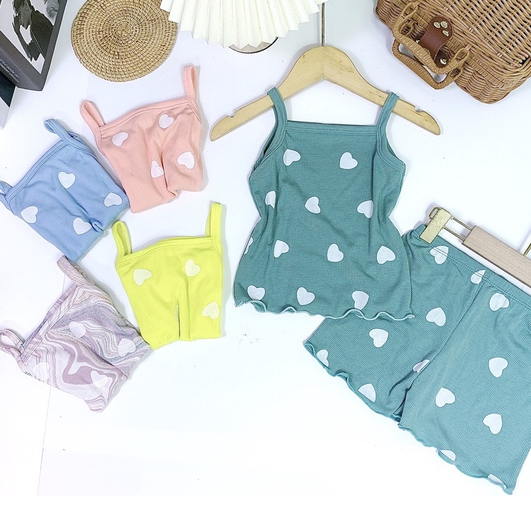 Bộ hai dây thun tăm hình tim cho bé 8-18kg