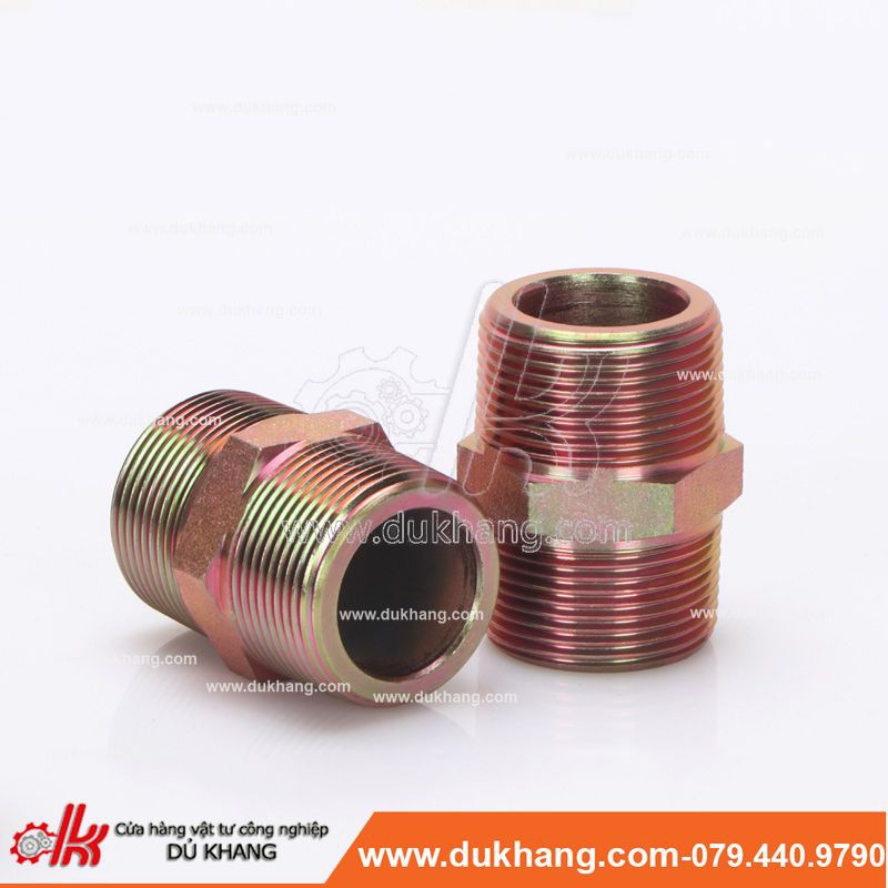 Nối thủy lực hai đầu ren ngoài sắt 7 màu