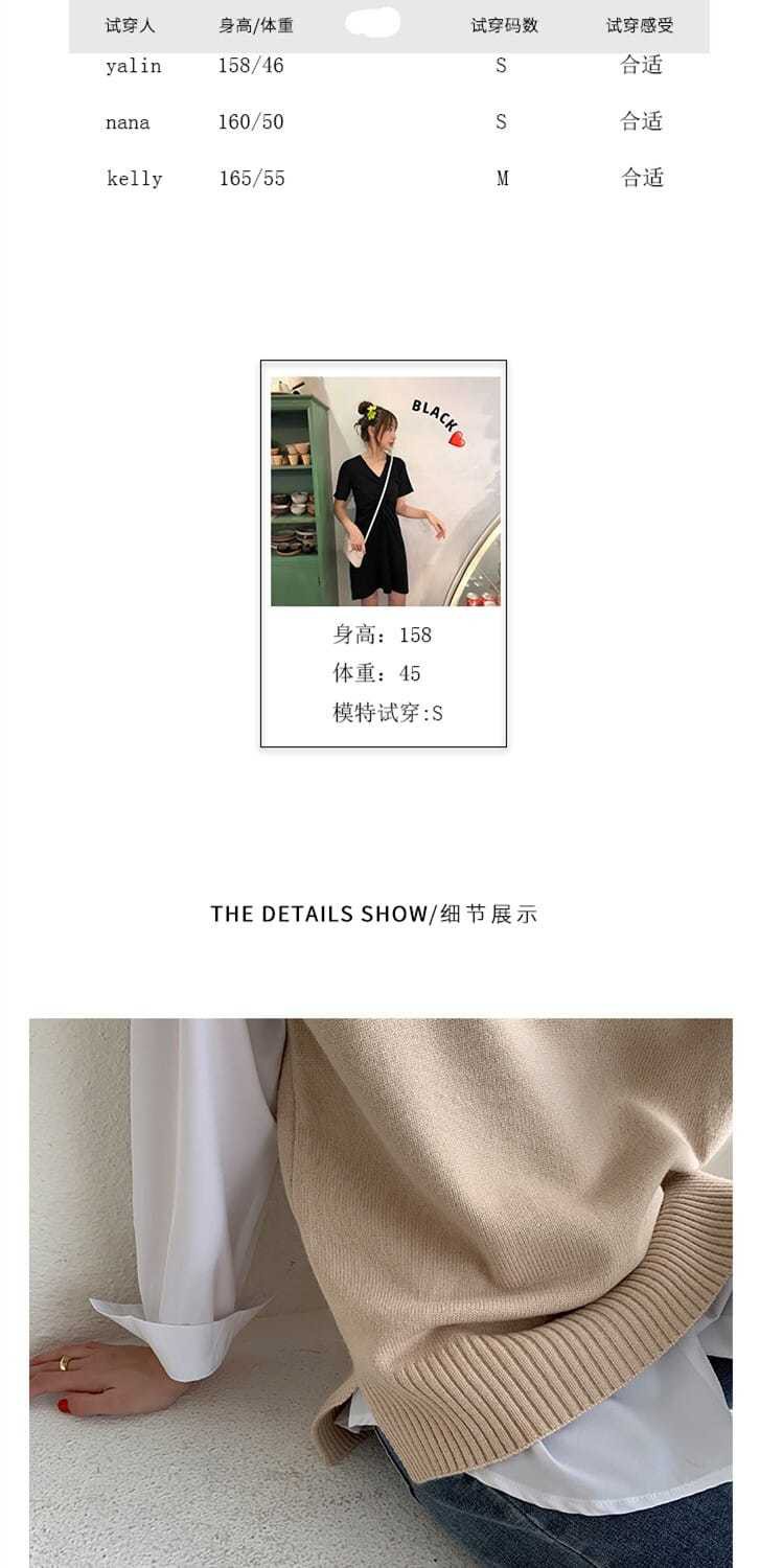 Áo Len Dệt Kim Không Tay Cổ Chữ v Dáng Rộng Thời Trang Mùa Thu Cho Nữ | BigBuy360 - bigbuy360.vn