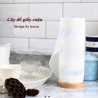 Cây để giấy cuộn bằng gỗ POSA cao 31cm