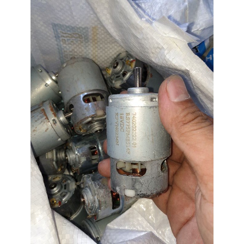 Động cơ 775, 12v ~ 18v hàng Ryobi chưa sử dụng than còn zin, motor 775